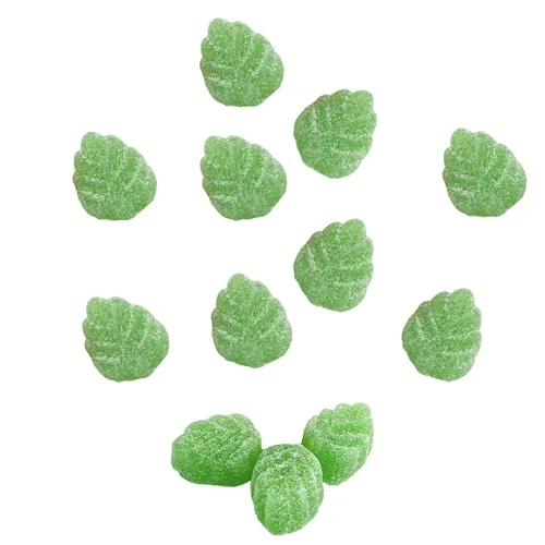 Miniatura 3 de Fruidles Hojas de menta verde, deliciosas gomitas de gelatina, sin gluten, aperitivos divertidos y festivos, recuerdo de fiesta (1 libra)