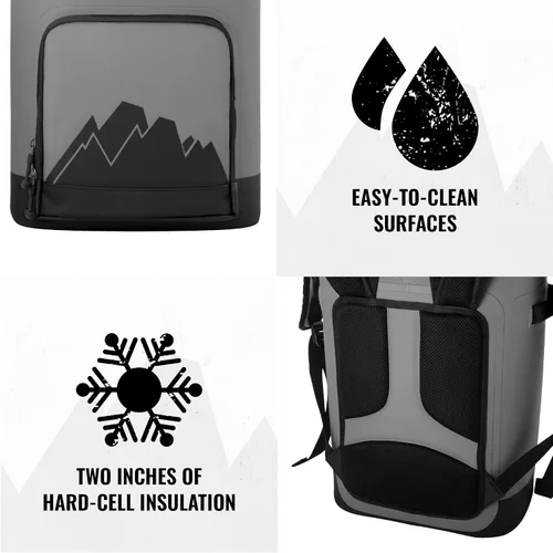 Miniatura 5 de Cordova Outdoors Mochila Backcountry Class con enfriador suave, bolsa térmica aislada, con aislamiento de espuma, duradera, protección UV