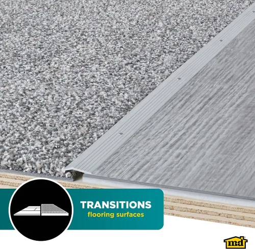 Miniatura 10 de M-D Building Products 78006 7/8 pulg. X 36 in. Moldura de alfombra de aluminio plateado con clavos de tornillo
