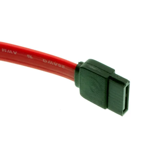 Miniatura 2 de CableWholesale Cable serie (ATA) de 1.5 pies, conector hembra interno SATA (hembra/hembra), 26 AWG, rojo, cable SATA hembra a hembra, cable de datos