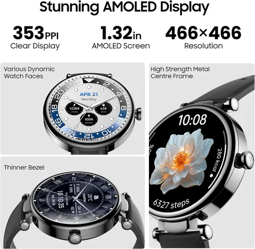 Miniatura 2 de TOZO S8 AMOLED Smart Watch for Women Men, Fitness Tracker with Bluetooth Calling & Notifications, 3ATM Waterproof, Sleep & Stress Tracking, 100+