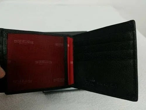 Miniatura 3 de True Religion Billetera de cuero plegable, Negro