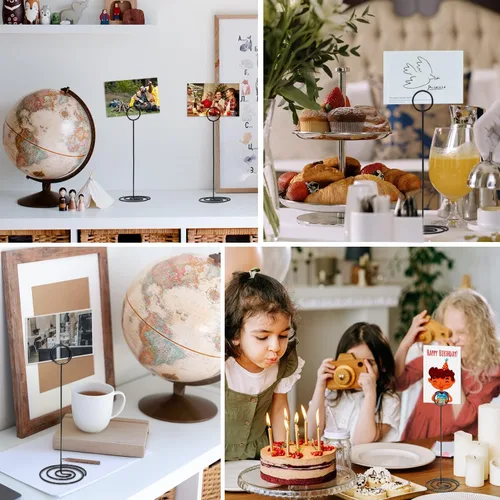 Miniatura 7 de Soportes para números de mesa, 10 unidades de 8.75 pulgadas de alto, soportes para tarjetas de mesa para bodas, fiestas, graduaciones, recepciones