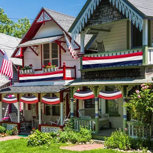 Miniatura 5 de Decoraciones patrióticas para interiores y exteriores, 2 x 20 pies, pancartas de rayas rojas, blancas y azules, decoraciones patrióticas de Estados
