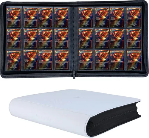Miniatura 18 de Carpeta de tarjetas intercambiables de 2000 bolsillos, 20 bolsillos compatible con MTG, tarjetas deportivas y otras tarjetas de intercambio de Negro