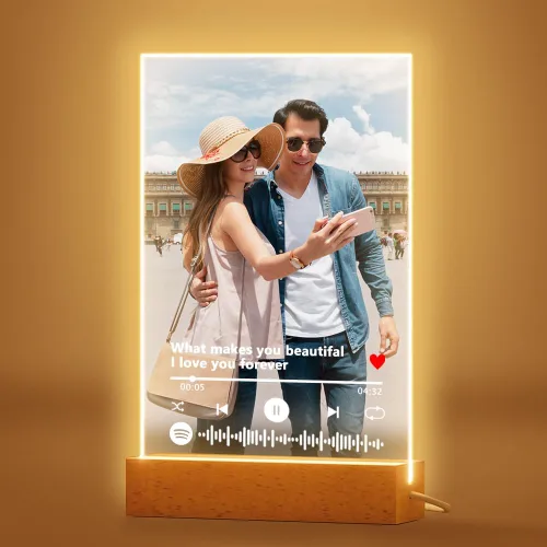 Miniatura 7 de Placa personalizada de Spotify, regalo ideal para él, canción acrílica personalizada con foto, cubierta de álbum de fotos personalizable, luz