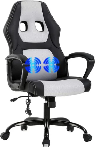 Miniatura 8 de Silla de juegos de PC, silla de oficina de masaje, silla de carreras, silla de escritorio ergonómica con soporte lumbar, silla ejecutiva ajustable