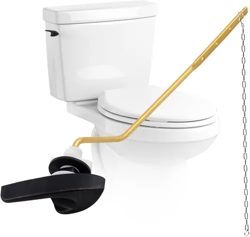Miniatura 14 de iFealClear Kit universal de repuesto para manija de inodoro, mango de inodoro de montaje lateral/angular, compatible con Kohler Cromo