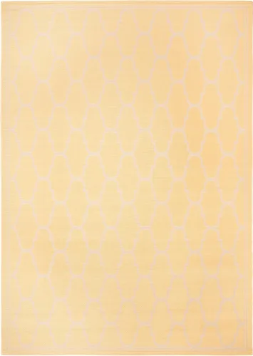 Miniatura 8 de SAFAVIEH Courtyard Collection - Alfombra decorativa de 4 x 5 pies 7 pulgadas, amarillo y beige, no desprende pelusa y de fácil cuidado