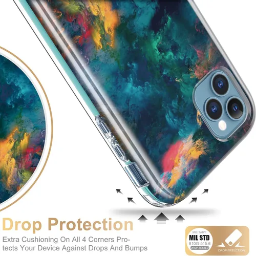 Miniatura 4 de ESDOT - Funda para iPhone 11 Pro Max, con protector de pantalla integrado, funda de grado militar con diseño de moda para mujeres y niñas, funda