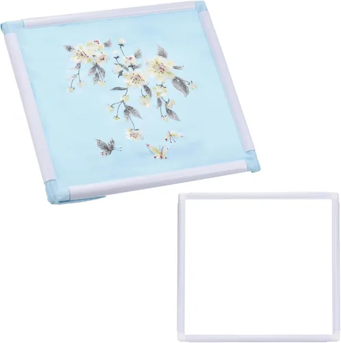 Miniatura 25 de PATIKIL Aros de bordado, marco universal de aro para bordar, reutilizable, cuadrado, rectangular, de plástico, para manualidades, costura