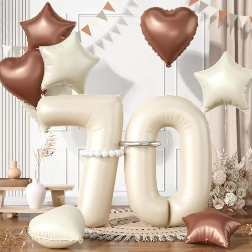 Miniatura 9 de Globos dorados de color champán con el número 11, globos de oro claro, globo de aluminio dorado con forma de corazón con estrella y globo largo