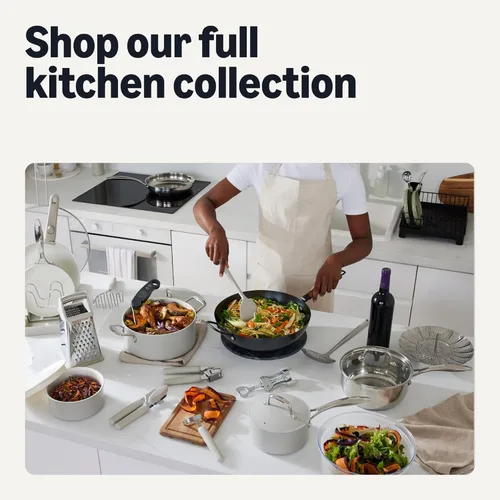 Miniatura 7 de Amazon Basics Juego de utensilios de cocina de acero inoxidable, juego de 5 piezas, apto para todas las placas de cocina, aptos para lavavajillas