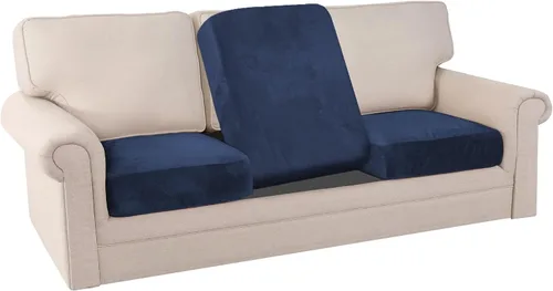 Miniatura 8 de PrinceDeco Fundas de cojín para sofá, funda elástica y lavable, funda de cojín ajustable de tela de terciopelo antideslizante, protector de muebles