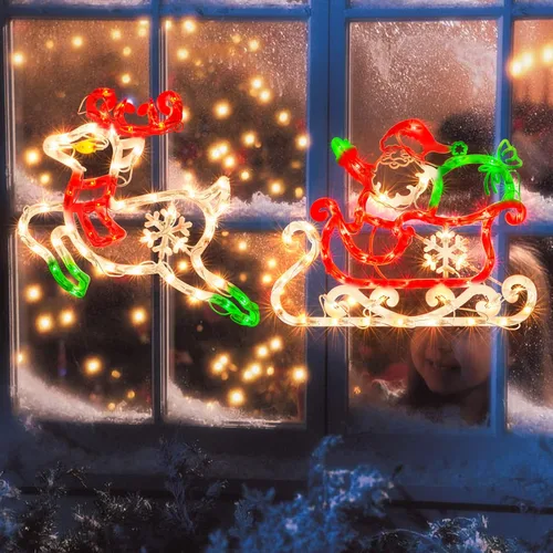 Miniatura 19 de Escultura de Navidad de 50L que incluye: 1 muñeco de nieve, 1 Papá Noel, 1