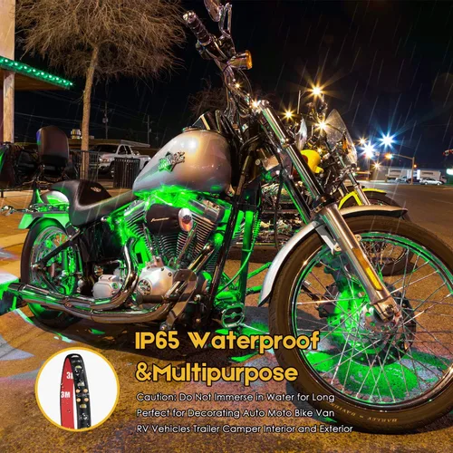Miniatura 3 de Tira de luz LED verde de 24 pulgadas para automóvil, 12 V, para automóvil, motocicleta, camión, barco marino, en el interior, paquete de 4