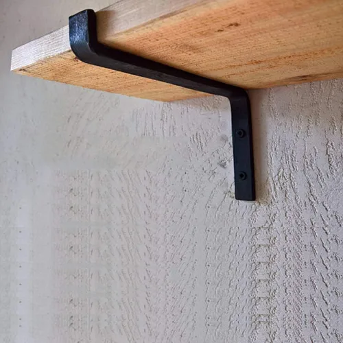 Miniatura 5 de Soporte para estante de hierro forjado, soporte para estante flotante, soporte de pared para estantería, soporte para estante de almacenamiento
