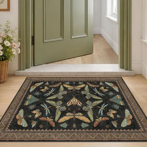 Miniatura 85 de Hazo Haus Alfombra de Baño Bohemia Lavable 2x3, Alfombras Pequeñas para Cocina, Tocador, Puerta Principal Entrada Interior, Antideslizante Pelo Bajo