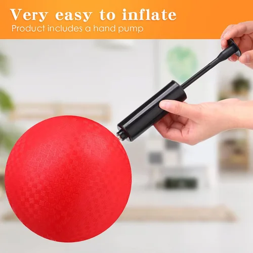 Miniatura 5 de Yunsailing Paquete de 24 bolas de Dodgeballs a granel de 6 pulgadas de operación de Navidad, bolas inflables de goma con bomba para niños y adultos