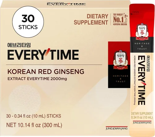 Miniatura 21 de JUNG KWAN JANG Everytime - Extracto de ginseng rojo coreano de 1,000 mg y pomelo – Bebida energética vegana – Sin cafeína, sin gluten, sin OMG, 0.34