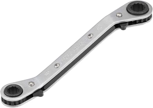 uxcell Llave de trinquete reversible, extremo de caja doble de 0.315 in x 0.394 in, Cr-V