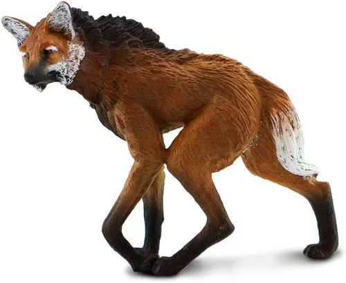 Safari Ltd. Figura de lobo de melena – Figura realista de animales de 4 pulgadas – Juguete educativo para niños, niñas y niños a partir de 3 años