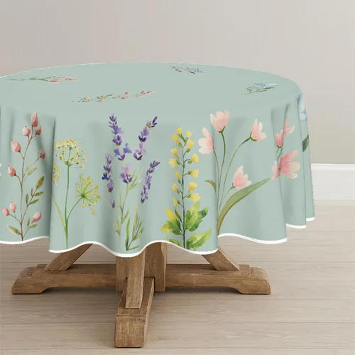 Miniatura 7 de Horaldaily Mantel de Primavera 52×70 Pulgadas Rectangular, Acuarela Flores Silvestres Florecientes Floral Verde Lavable Cubierta de Mesa Estacional