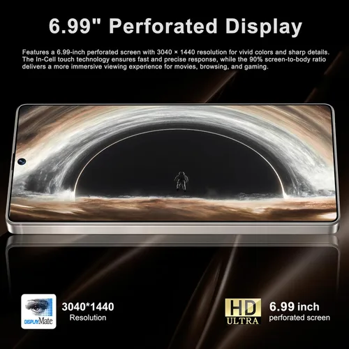 Miniatura 2 de I25 Ultra - Teléfono inteligente Android desbloqueado, 16 GB de RAM+512 GB ROM, pantalla grande FHD+ de 6.99 pulgadas con lápiz capacitivo, 7000