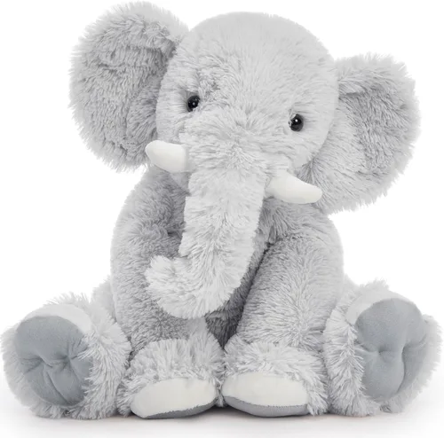 Toys Studio Elefante de peluche gigante de 19.6 pulgadas, elefante gris de peluche para niños y niñas, regalos de cumpleaños, Navidad, día de San