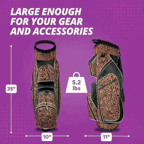 Miniatura 3 de Taboo Fashions Ladies Golf Bag - 14-Way Women’s Golf Cart Bag with Insulated Cooler Pocket, Rain Hood, 7 Zippered Pockets & More - Stylish Golf