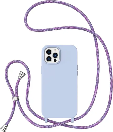 Miniatura 7 de ZTOFERA Funda Crossbody para iPhone 15 Pro con Correa de Cordón Ajustable, Funda Suave de Silicona Líquida para iPhone 15 Pro 6.1 pulgadas - Rosa
