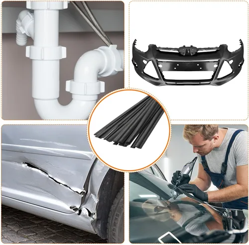 Miniatura 5 de MECCANIXITY Varillas de soldadura de plástico de 10 pulgadas, tiras de soldadura de HDPE, varillas de soldador para soldador de plástico