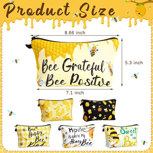 Miniatura 2 de Reginary 6 bolsas de maquillaje, monedero de viaje, bolsa de cosméticos impermeable multifunción con cremallera, bolsa de aseo para lápices
