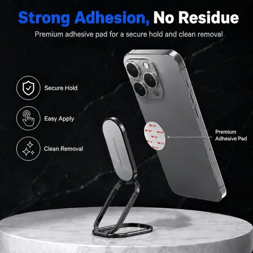 Miniatura 4 de VAWcornic Soporte para anillo de teléfono, soporte de dedo giratorio de doble dirección de 540° para iPhone, Samsung, Huawei Smartphone, Tablet