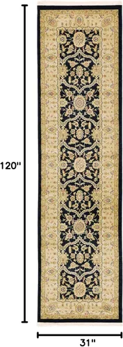 Miniatura 2 de Unique Loom Edinburgh Collection - Alfombra clásica oriental tradicional francesa con diseño floral inspirado en el campo
