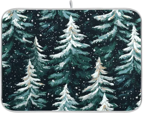 Miniatura 48 de Tapete de secado de platos de primavera naranja con flor de amapola para encimera de cocina, tapete escurridor absorbente de microfibra, tapete