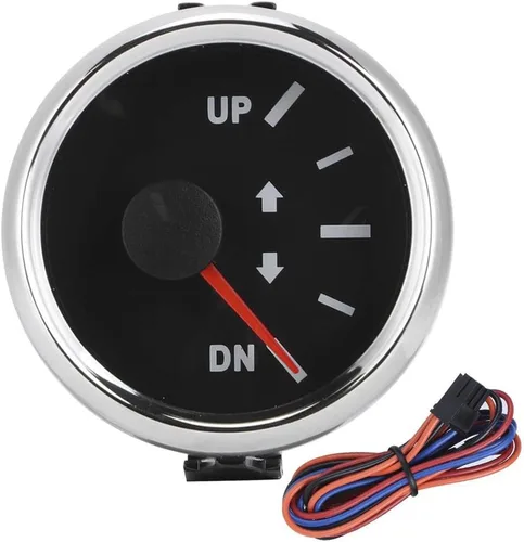 Indicador de inclinación de ajuste de barco de 2.047 in 0 190ohm con retroiluminación roja para motores marinos y grupos electrógenos Dial Marco