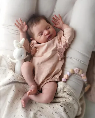 Miniatura 4 de OYESY Muñecas de bebé Reborn realistas de 19 pulgadas Muñecas de bebé realistas Muñecas de bebé recién nacidas que duermen que se ven reales Muñeca