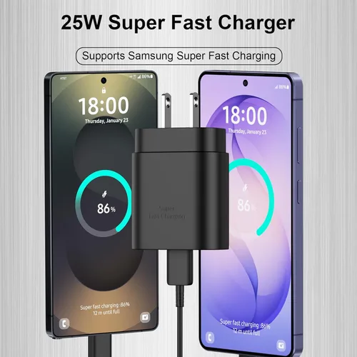 Miniatura 41 de Cargador USB C, carga rápida súper rápida de 25 W tipo C y cable de carga USB C de 6,6 pies para Samsung Galaxy S25/S25 Ultra/S25+/S24/S24