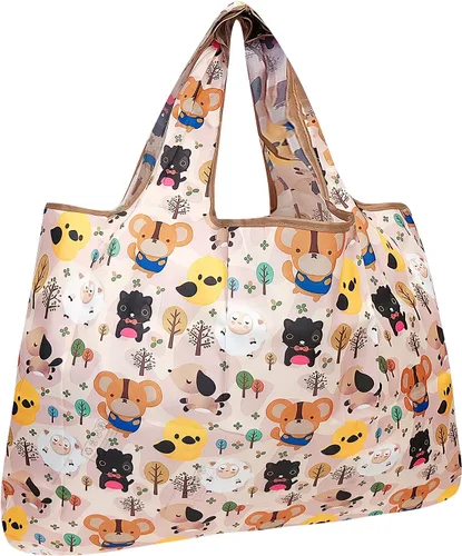Miniatura 17 de allydrew - Bolsas grandes plegables de nailon reutilizables para comestibles, Conchas marinas Seashells