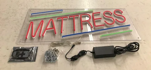 Miniatura 5 de Cartel de neón LED para colchón 30 pulgadas de largo x 12 pulgadas de alto #30833