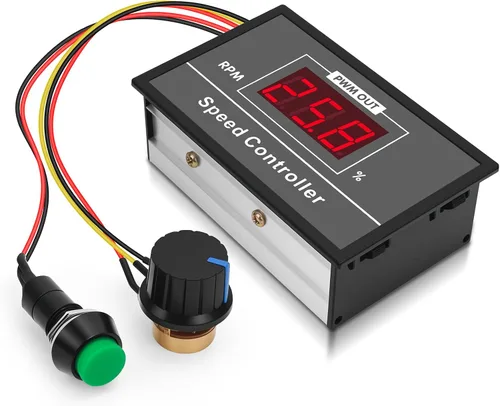 Controlador de velocidad de motor PWM DC 6-60V, 6V, 12V, 24V, 48V, 30A, conmutador de velocidad ajustable sin escalones, controlador de placa de