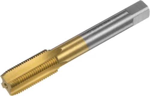 Miniatura 10 de uxcell Grifo de rosca métrica M12 x 1.25 H2 recubierto de titanio HSS-CO (M35 Acero de alta velocidad) Flautas rectas Máquina Tornillo de rosca
