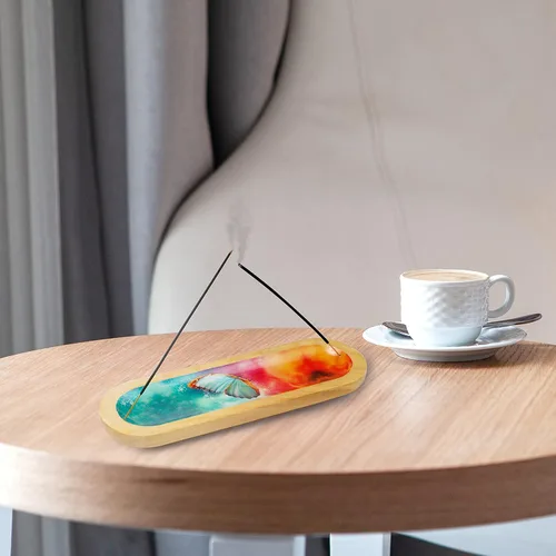 Miniatura 6 de AAKRITI - Soporte de madera para incienso Exclusivo diseño multitarea 2 en 1 Natural y 100% ecológico Perfecto para inauguración de la casa