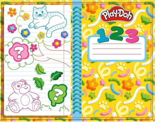 Miniatura 12 de Play Doh - Juego de aprendizaje creativo que incluye mantel, calcomanías, 5 cortadores de animales, 10 sellos, 3 herramientas y 5 latas de masa