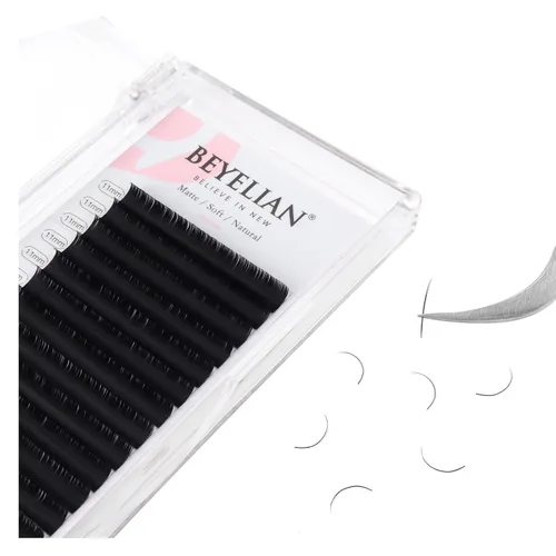 Miniatura 9 de BEYELIAN - Extensiones de pestañas, pestañas individuales, 0.15mm, Rizo D+, 7-15mm, extensiones de pestañas clásicas súper mate, extensión