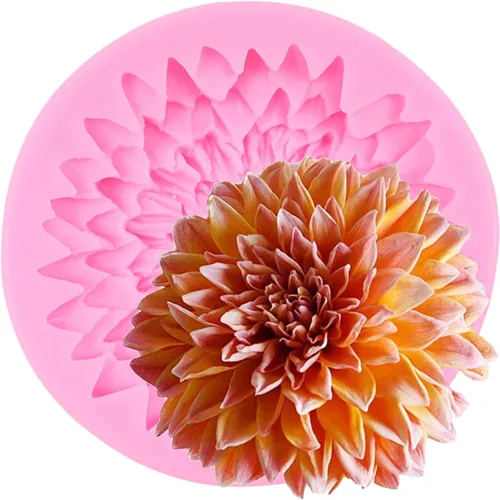 Miniatura 10 de Molde de silicona con diseño de flores de margarita, crisantemo, para decoración de pasteles, chocolate, cupcakes, caramelo, azúcar, manualidades