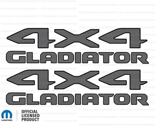 Miniatura 17 de Adhesivos gráficos de cabecera de gladiador 4x4 para Jeep Wrangler/Gladiator JL/JT (2019-2024) 392 bronce con contorno negro F392BO (juego de 2)