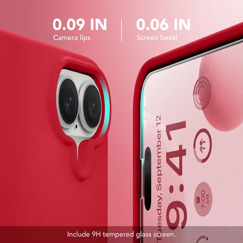 Miniatura 136 de GONEZ Funda de silicona para iPhone 15 Pro Max, compatible con Magsafe, protector de cámara + protector de pantalla, forro de microfibra suave