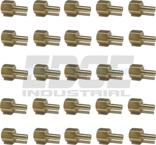 Miniatura 4 de Diámetro de manguera de 3/8 pulgadas a hembra NPT FNPT FNPT de latón recto para combustible, aire, agua, aceite, gas, WOG (cantidad 05)